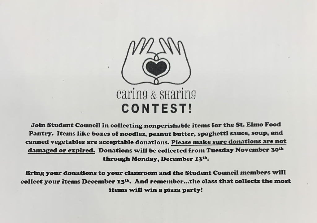 Grade School Caring & Sharing Contest 